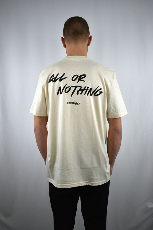 Oversized T-Shirt All or Nothing in der Rückansicht - nachhaltige Streetwear von unfgtble