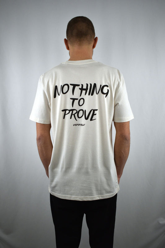 Oversized T-Shirt Nothing to Prove in der Rückansicht - nachhaltige Streetwear von unfgtble
